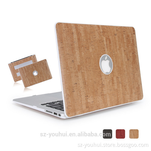 New style PU leather wooden cases for apple laptop Mac pro